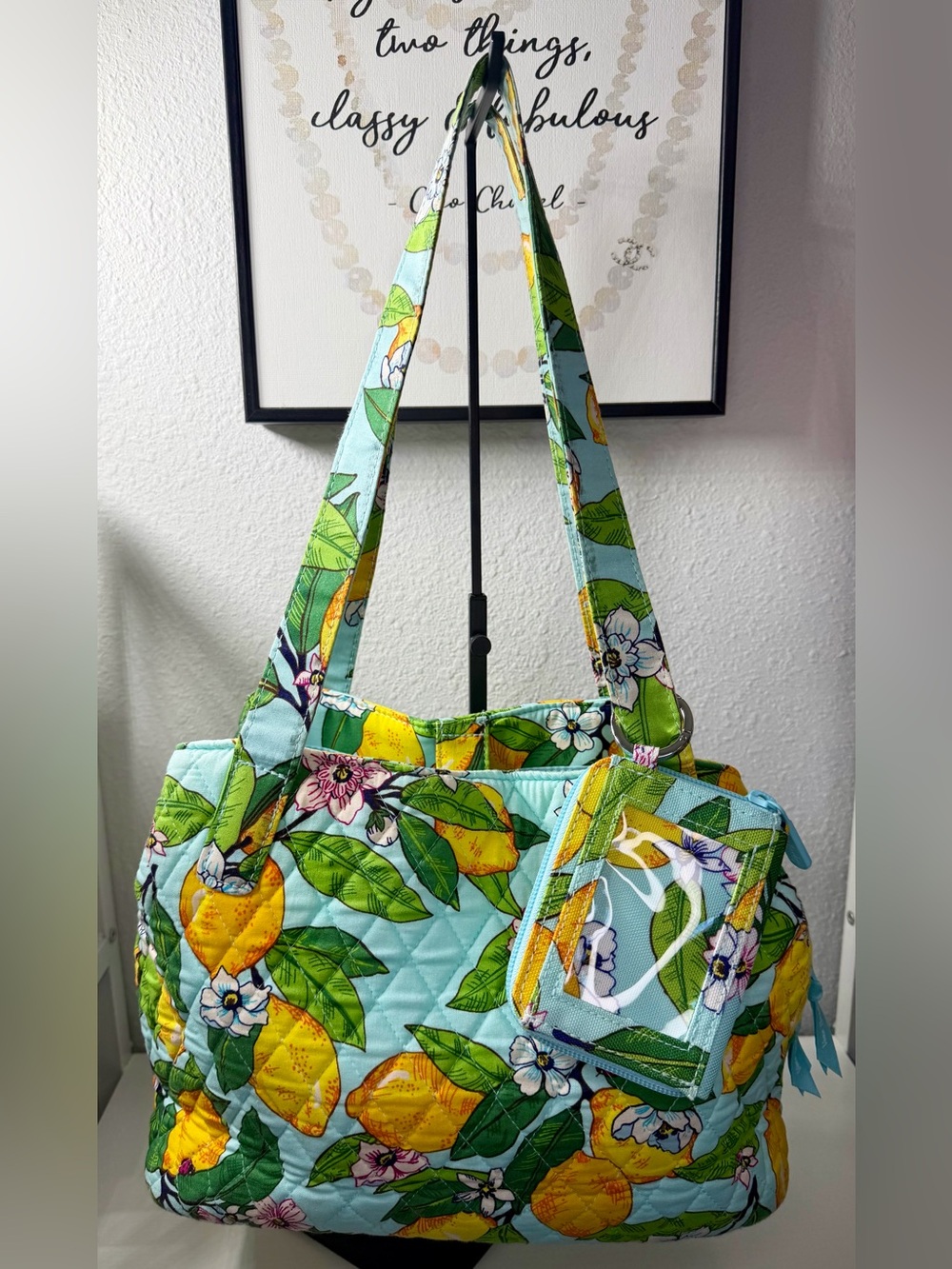 Vera Bradley ‘Lemon Grove’ Triple Compartment Tote w/ Wallet - NWOT